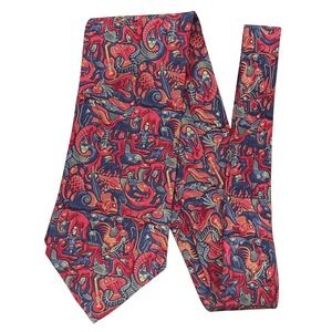 M.C. Escher Mosaic II Tie Mens Red Silk Italy Lithograph Art Print‎ Vintage